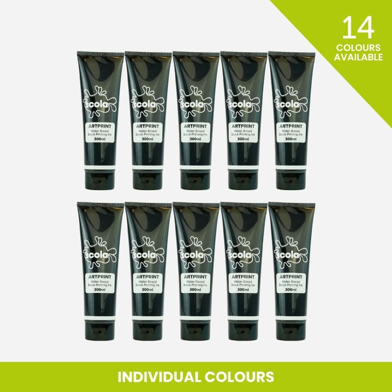 BLOCK PRINTING W/C INK 300ML PACK OF 10