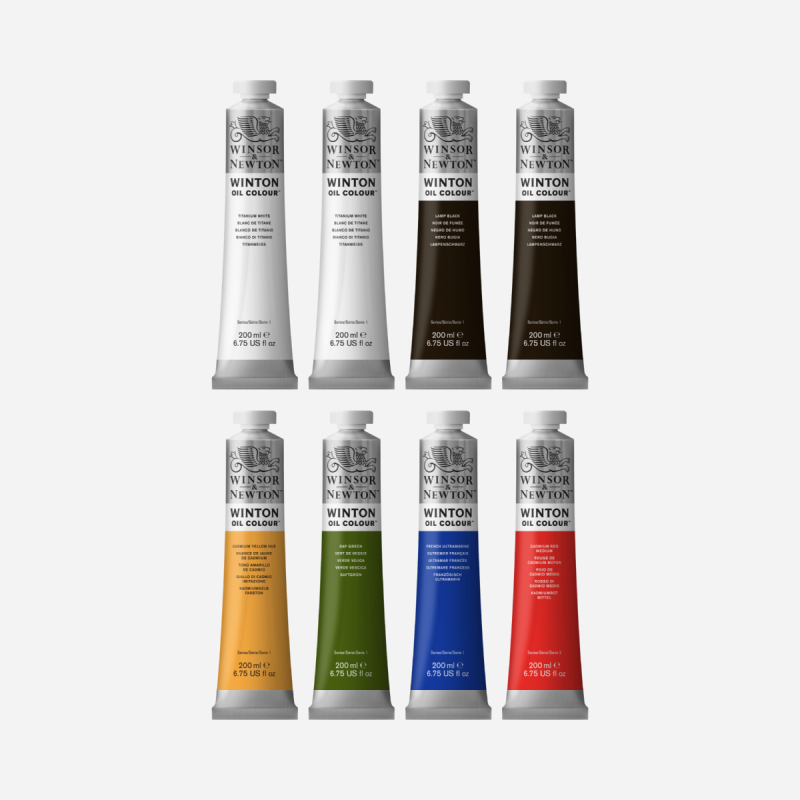 WINSOR AND NEWTON WINTON OIL PAINT 200ML SET OF 8