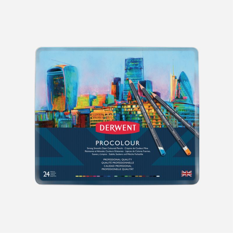DERWENT PROCOLOUR PENCILS 24 TIN