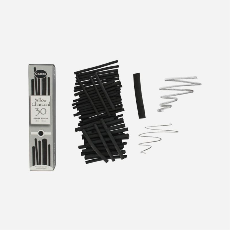 COATES CHARCOAL SHORT ASSORTED 30 STICKS
