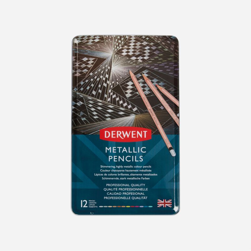 DERWENT METALLIC PENCIL 12 TIN