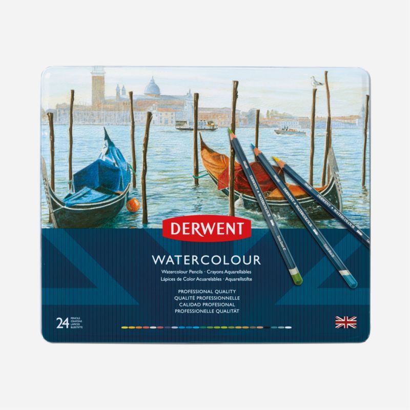 DERWENT WATERCOLOUR PENCIL 24 TIN