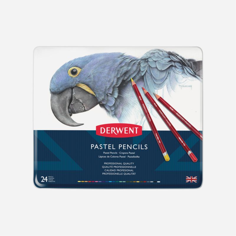 DERWENT PASTEL PENCILS 24 TIN