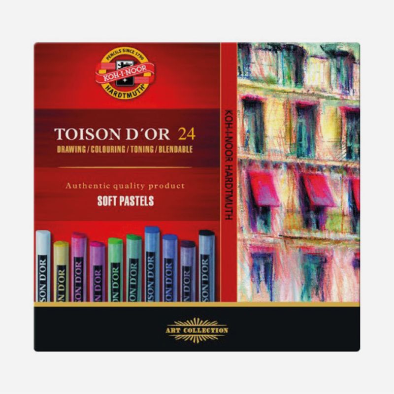 KOH-I-NOOR TOISON D'OR 24 SOFT PASTELS SET 8514