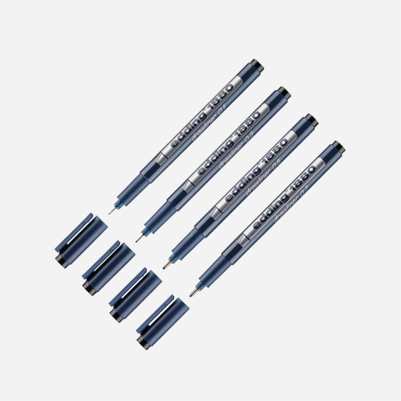 EDDING 1880 PEN WALLET OF 4