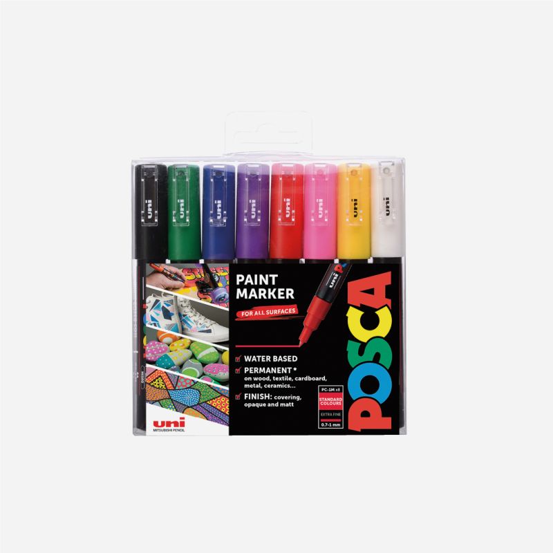 POSCA MARKER PC-1M 8PC STARTER PACK