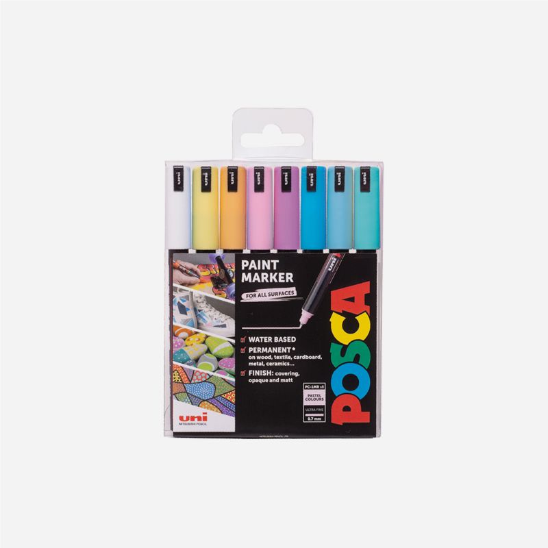 POSCA MARKER PC1MR 8PC PASTEL PACK