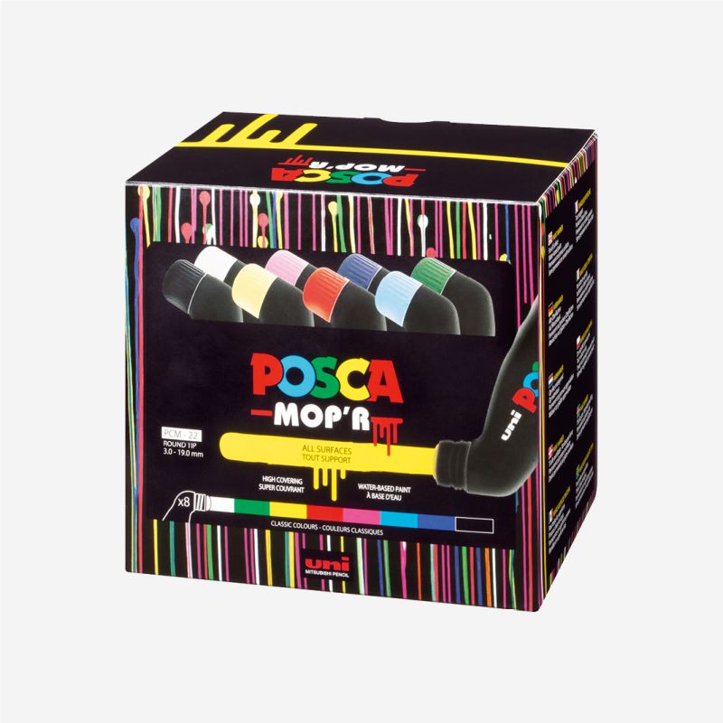 UNI POSCA MOP'R PCM-22 8 SET ASSORTED