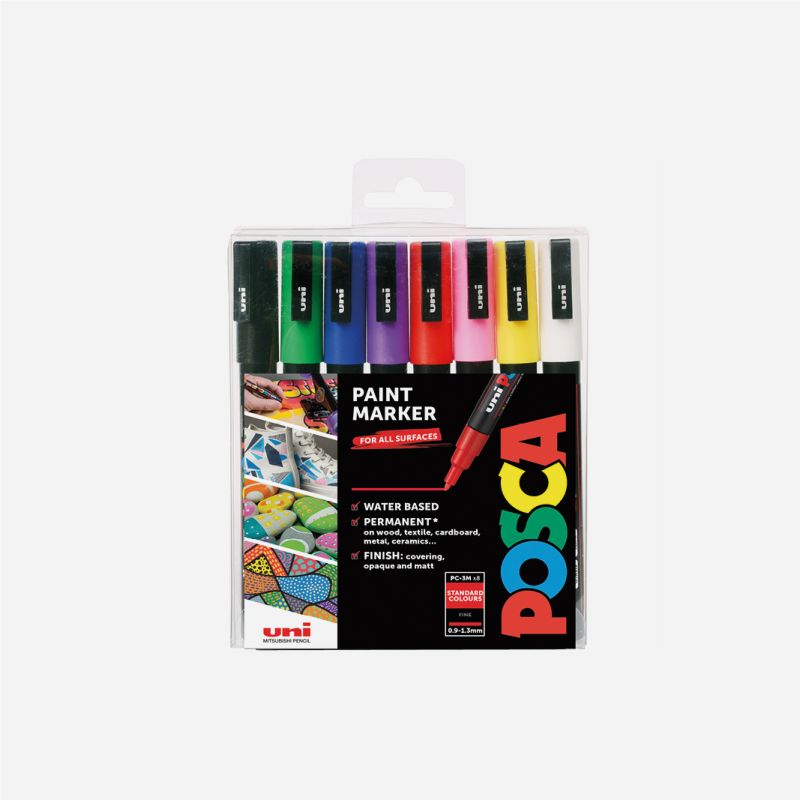 POSCA MARKER PC-3M 8PC STARTER SET