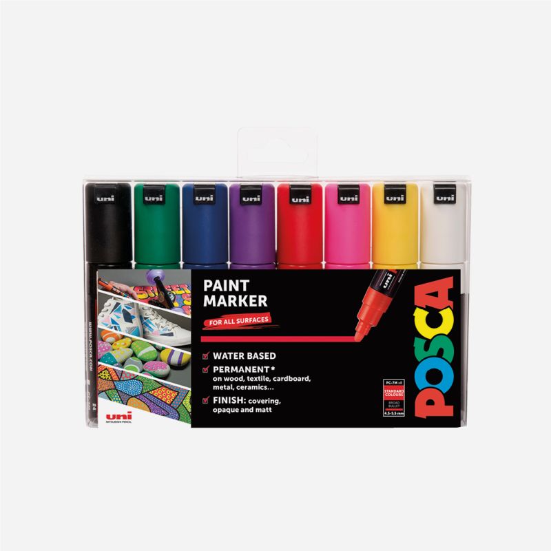 POSCA MARKER PC-7M 8 ASSTD