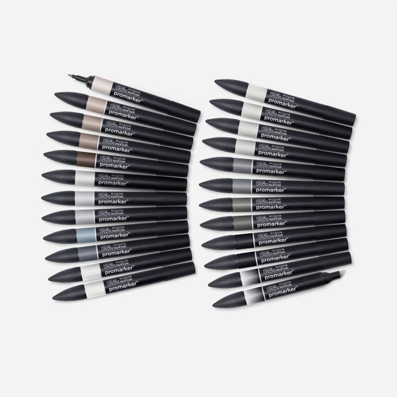 PROMARKER BLACK & GREYS WALLET OF 24 COLOURS SET