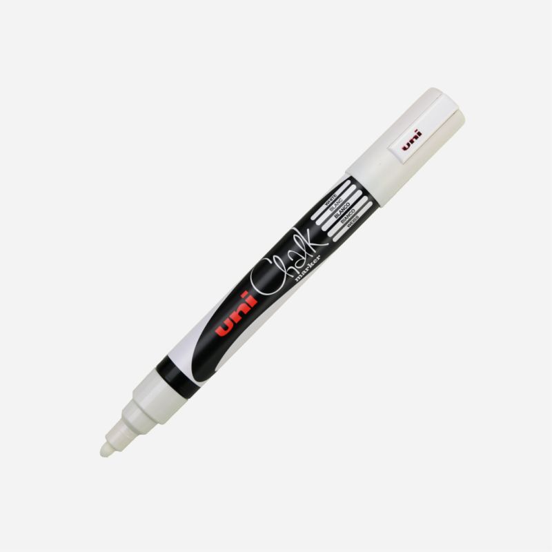 UNI LIQUID CHALK MARKER PWE-5M BULLET WHITE