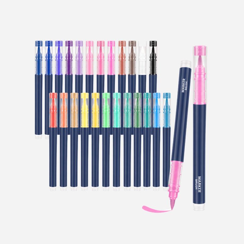 ACRYLIC BRUSH MARKET PEN SET OF 24