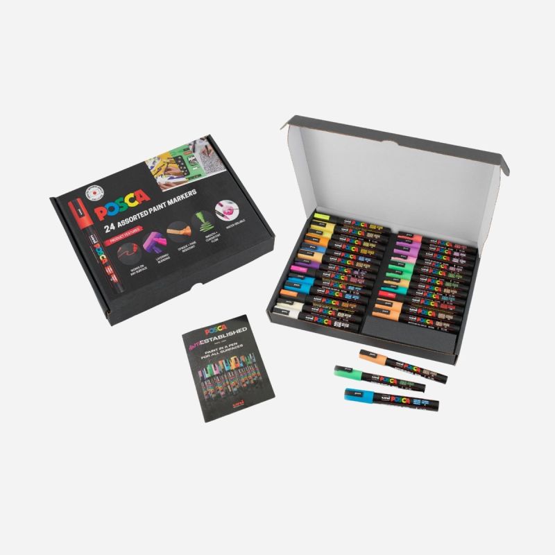 POSCA MARKERS CLASSPACK 24 BOX BRIGHT COLOURS