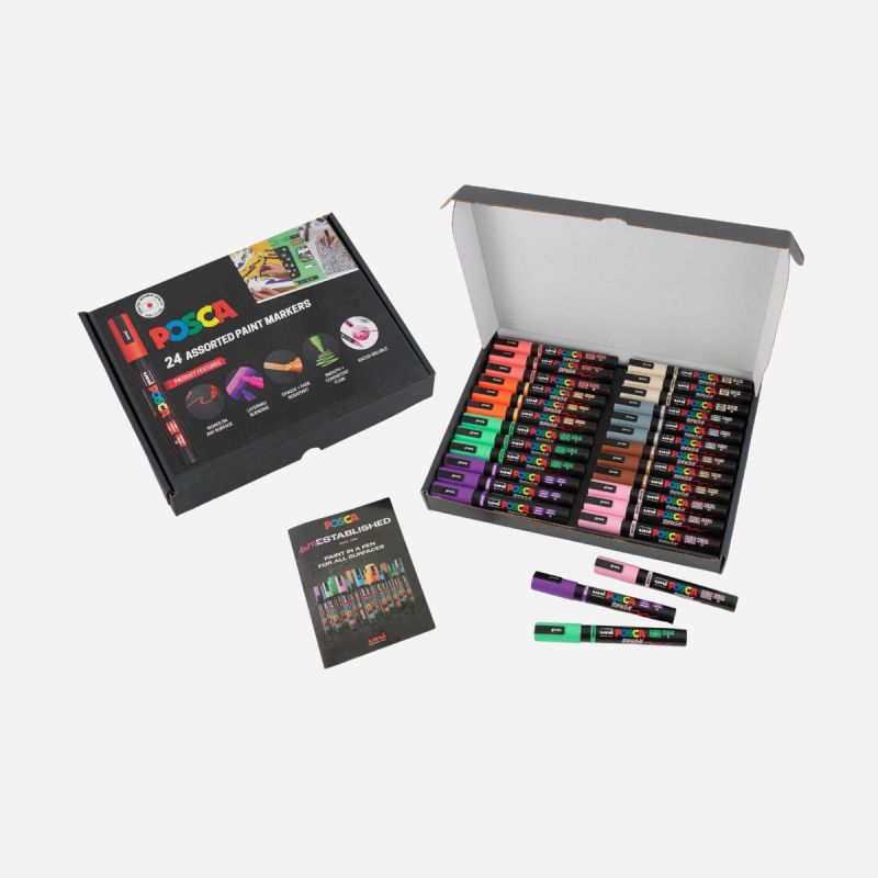 POSCA MARKERS CLASSPACK 24 BOX STANDARD BRUSH COLOURS
