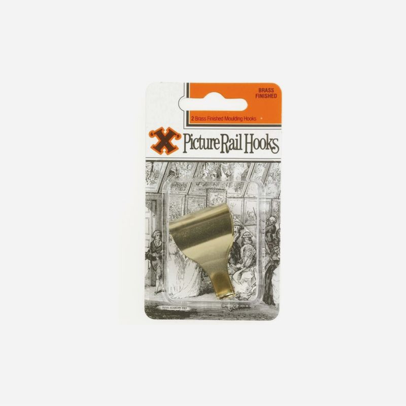 X-HOOKS BRASSED PICTURE RAIL HOOKS