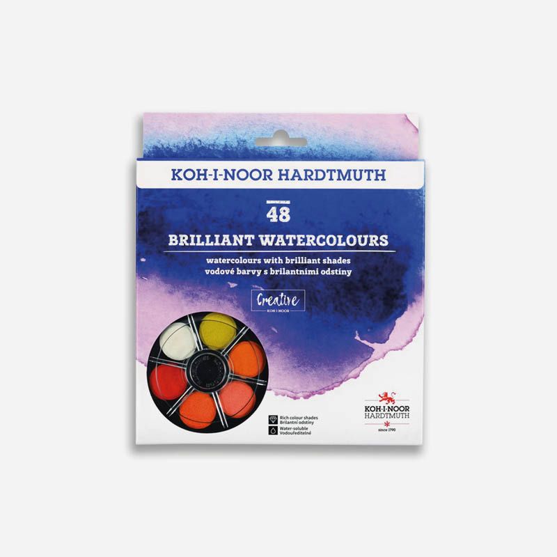 KOH-I-NOOR ANILINKY 48 COLOUR BRILLIANT WATERCOLOUR SET