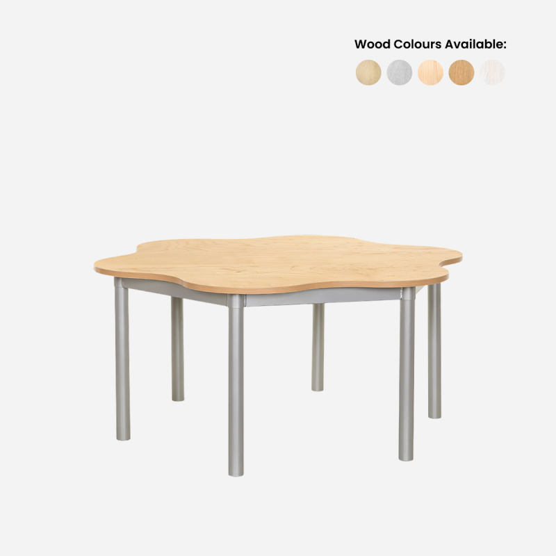 6 LEAF PETAL SCHOOL TABLE 1200MM DIAMETER
