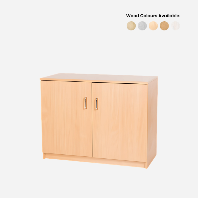 WOODEN DOUBLE DOOR CUPBOARD 100 X 80 X 48CM