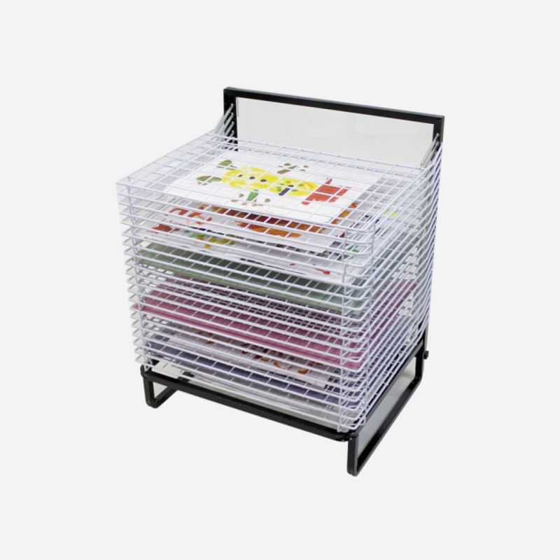 SPRING LOADED FLOOR STANDING DRYING RACK 20 SHELVES