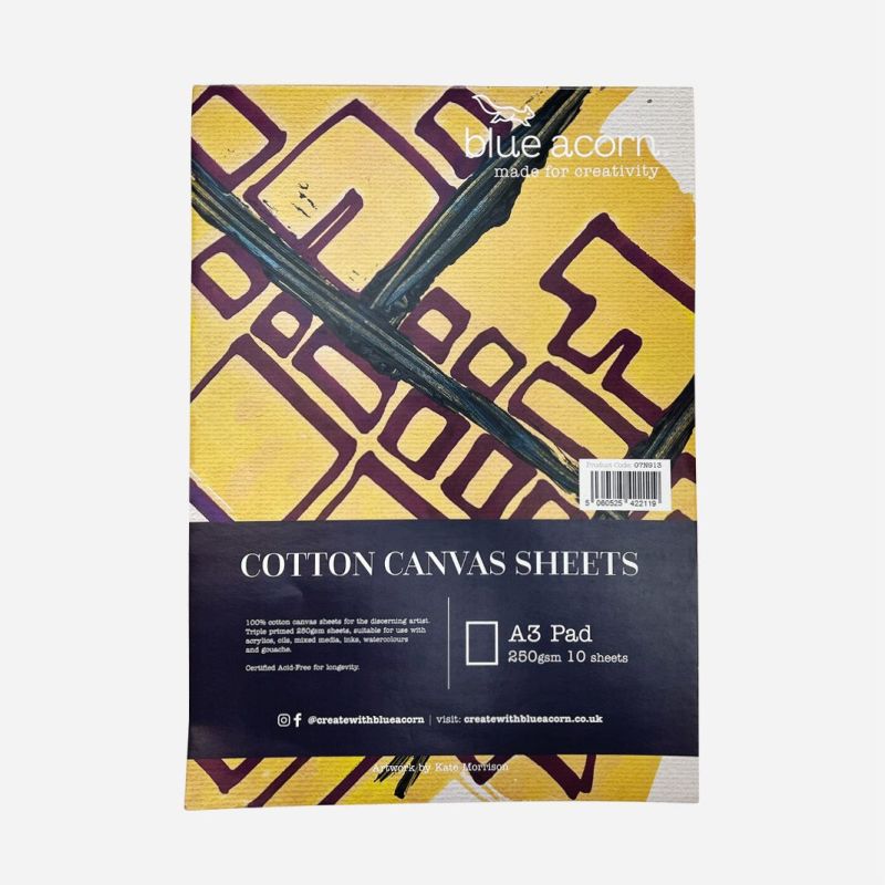 BLUE ACORN COTTON CANVAS PAD SHEETS 