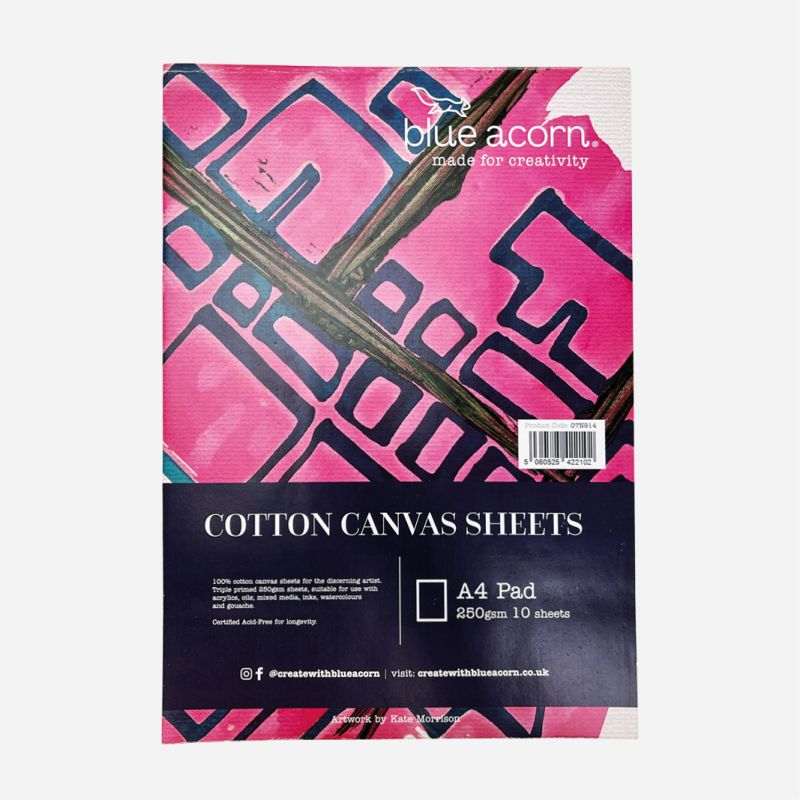 BLUE ACORN COTTON CANVAS SHEETS A4