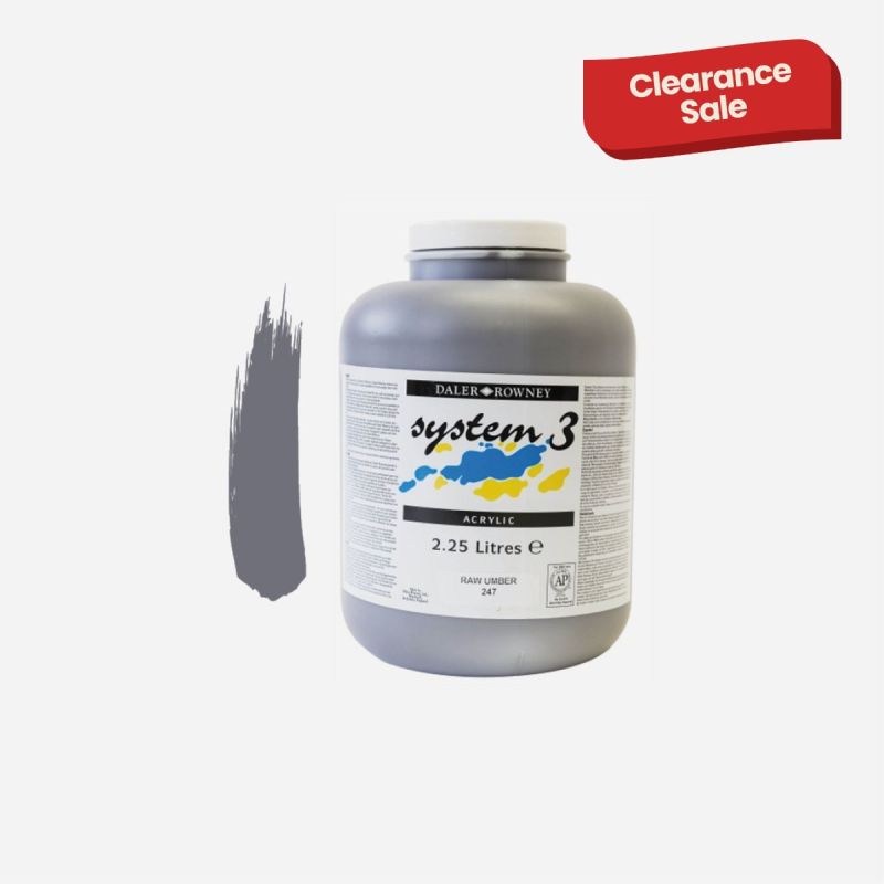 DALER ROWNEY SYSTEM 3 2.25l RAW UMBER ACRYLIC 
