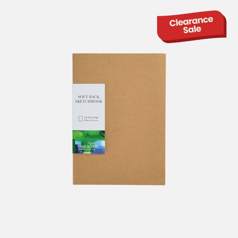 SOFTBACK SEWN SKETCHBOOK 150g OVERSIZED A4 40p NATURAL COVER