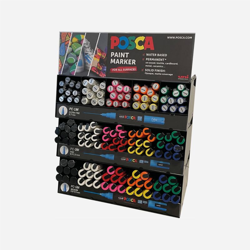 POSCA ACRYLIC CDU EMPTY 12 SLOT DISPLAY