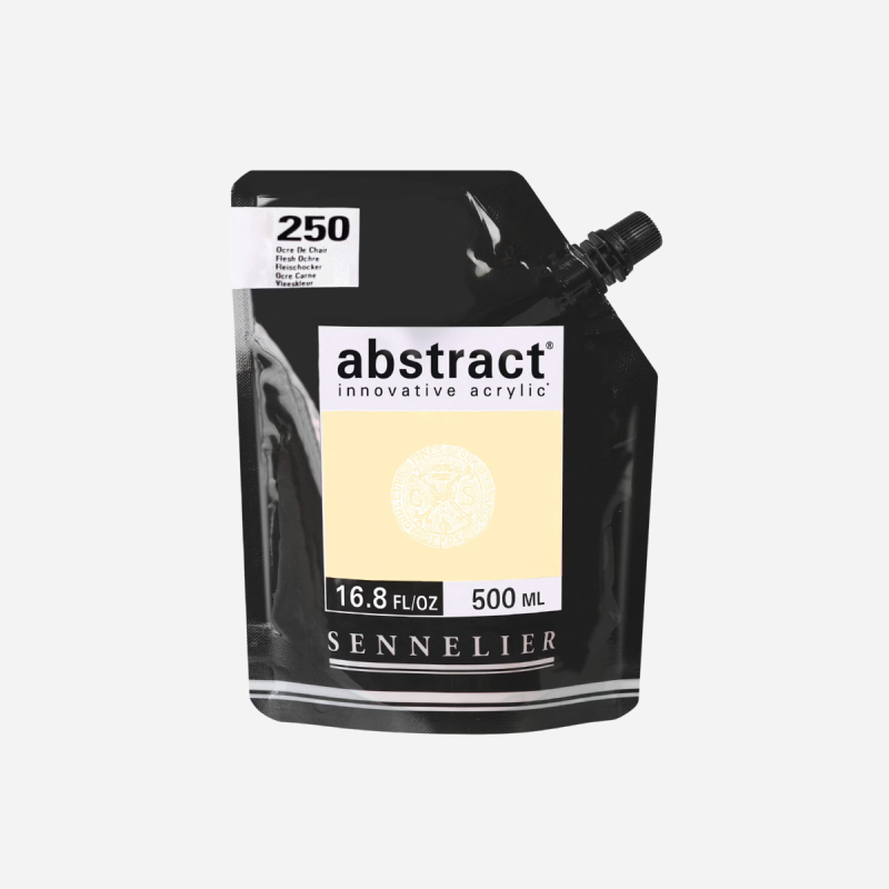 SENNELIER ABSTRACT ACRYLIC SATIN FLESH OCHRE 500ML 